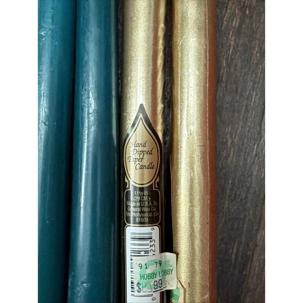 13 hand‎ dipped taper candles